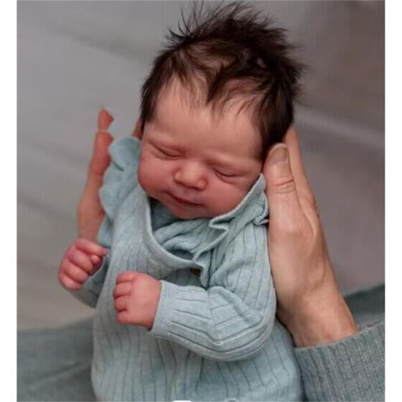 💫 Reborn Baby Dolls Green Silicone Soft Body Sleeping Realistic Accessories Kid - Picture 3 of 3